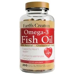 Жирні кислоти Earth‘s Creation Omega-3 1000 мг (Cholesterol Free) 200 капсул