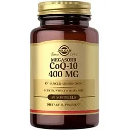 Натуральная добавка Solgar CoQ-10 400 mg Megasorb, 30 капсул