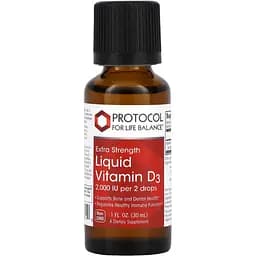Вітамін D3 Protocol for Life Balance Liquid Vitamin D3 підвищена сила 2000 МО 30 мл