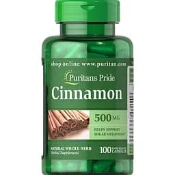 Натуральная добавка Puritan's Pride Cinnamon 500 mg 100 капсул