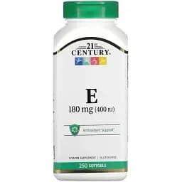 Вітамін E 21st Century 180 mg (400IU) 250 softgels