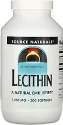 Натуральна добавка Source Naturals Lecithin 1200 mg, 200 капсул