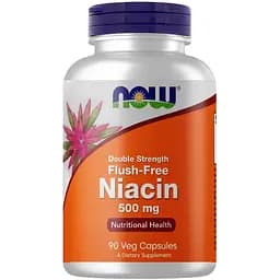 Витамины и минералы Now Flush-Free Niacin 500 мг 90 вегакапсул