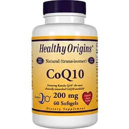 Натуральна добавка Healthy Origins CoQ10 Kaneka Q10, 200 mg 60 капсул