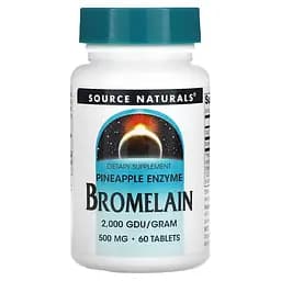 Натуральна добавка Source Naturals Bromelain 2000 GDU/g 500 mg, 60 таблеток