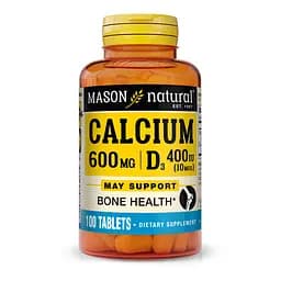 Вітаміни та мінерали Mason Natural Calcium 600 mg mg Plus Vitamin D3 100 таблеток