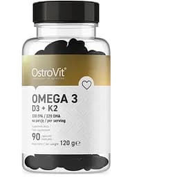 Жирні кислоти OstroVit Omega 3 D3 + K2 90 капсул 