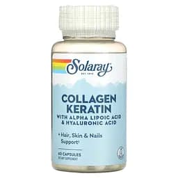 Коллаген и кератин тип I, II, III Collagen Keratin Solaray 60 капсул