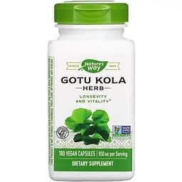 Натуральная добавка Nature's Way Gotu Kola Herb 950 mg 180 вегакапсул