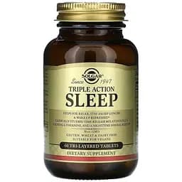 Формула для сну Solgar Sleep потрійної дії 60 тришарових таблеток