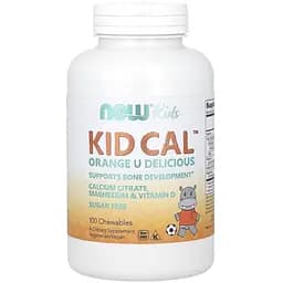 Витамины и минералы Now KID Cal 100 жевательных таблеток