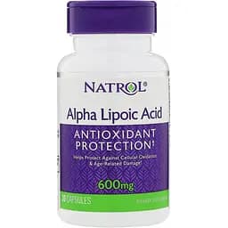 Альфа-липоевая кислота Natrol Antioxidant protection Alpha Lipoic Acid 600 мг 30 капсул