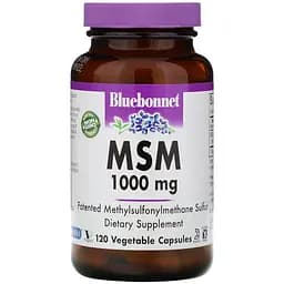 Препарат для суглобів і зв'язок Bluebonnet MSM 1000 mg 120 вегакапсул