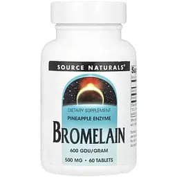 Бромелайн Source Naturals Bromelain 600 GDU 60 таблеток - мініатюра 1