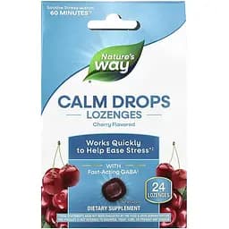 Комплекс для подолання стресу Nature's Way Calm Drops Cherry 24 льодяники