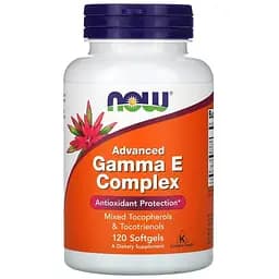 Гамма-токоферол NOW Gamma E Complex, 120 капсул