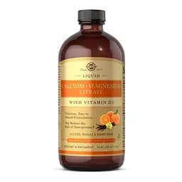 Вітаміни та мінерали Solgar Calcium Magnesium Citrate with Vitamin D3 Liquid, 473 мл - Ананас-ваніль - мініатюра 1