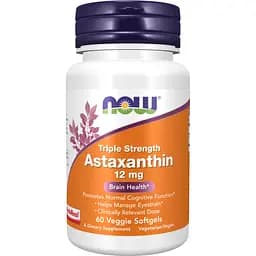 Астаксантин Now Foods Astaxanthin Triple Strength 12 мг 60 капсул