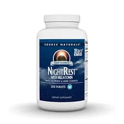 Вечірній комплекс з мелатоніном Source Naturals Sleep Science NightRest with Melatonin, 200 таблеток для гарного сну - мініатюра 1