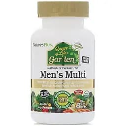 Витаминно-минеральный комплекс для мужчин с растительными смесями Natures Plus Source of Life Mens Once Daily Multi, 90 таблеток