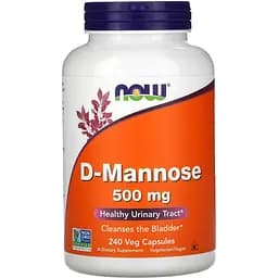 D-манноза Now Foods D-Mannose 500 мг 240 вегетаріанських капсул