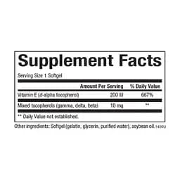 Вітаміни Natural Factors Mixed Vitamin E 134 мг 90 капсул - мініатюра 2