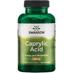 Каприлова кислота для енергії та метаболізму Swanson Caprylic Acid 600 мг 60 капсул (100-99-5764816-20)