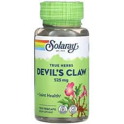 Кіготь диявола Solaray Devil's Claw Root 525 мг 100 веганських капсул - мініатюра 1