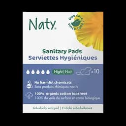Одноразові гігієнічні жіночі прокладки Night 10 шт NATY