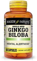 Натуральна добавка Mason Natural Whole Herb Ginkgo Biloba, 60 капсул