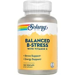 Комплекс вітамінів групи B Solaray Balanced B Stress 100 капсул