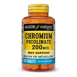 Вітаміни та мінерали Mason Natural Chromium Picolinate 200 mcg 100 таблеток