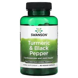 Куркума та чорний перець Swanson Turmeric & Black Pepper 90 v caps (1086-2023-10-2740)