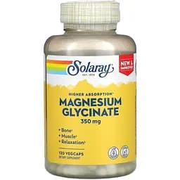 Гліцинат магнію Solaray Magnesium Glycinate 350 мг 120 вегетаріанських капсул