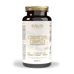 Екстракт кордицепса, шиїтаке, рейші Evolite Nutrition Cordyceps Complex, 60 капсул для підтримки імунної системи