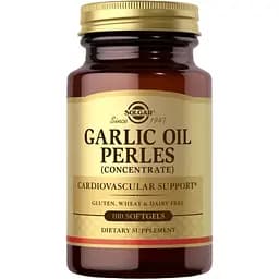 Часникова олія Solgar Garlic Oil Perles 100 желатинових капсул