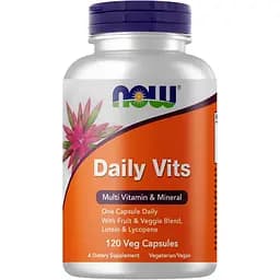 Витамины и минералы Now Daily Vits 120 вегакапсул
