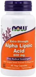 Натуральна добавка NOW Alpha Lipoic Acid 600 mg, 60 вегакапсул