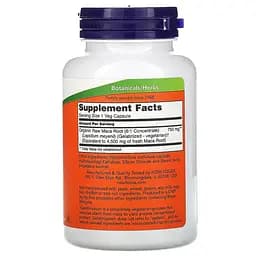 Натуральна добавка NOW Maca Raw 750 mg, 90 вегакапсул - мініатюра 2