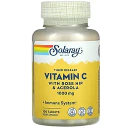 Витамин С двухфазного высвобождения Solaray Vitamin C 1000 мг 100 таблеток