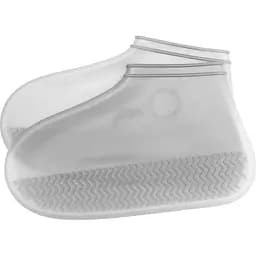 Багаторазові бахіли-чохли для взуття від води та бруду силіконові S White (kz143)