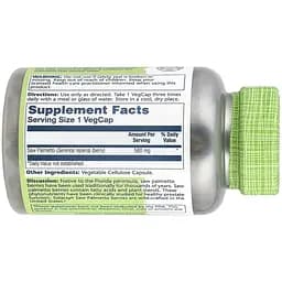 Ягоди Со Пальметто Solaray Saw Palmetto Berry 580 мг 180 веганських капсул - мініатюра 3