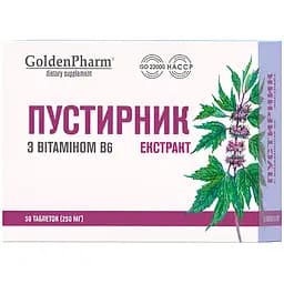 Пустирник екстракт Golden Pharm з вітаміном В6 50 таблеток