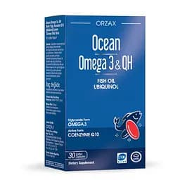 Омега-3 та коензим Q10 Orzax Ocean Omega-3 & QH, 30 капсул для підтримки серцево-судинної системи