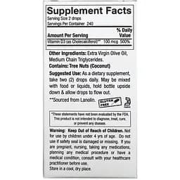 Вітамін D3 Nature's Answer Vitamin D-3 Drops 4000 МО 15 мл - мініатюра 3