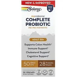 Комплекс пробіотиків Solaray Complete Probiotic Adult 50+ 30 веганських капсул - мініатюра 2