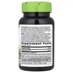 Кора каскари сагради Nature's Way Cascara Sagrada 270 mg, 100 капсул для полегшення епізодичних запорів - мініатюра 2