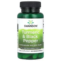 Куркума та чорний перець Swanson Turmeric & Black Pepper 60 v caps (1086-2022-09-9907)