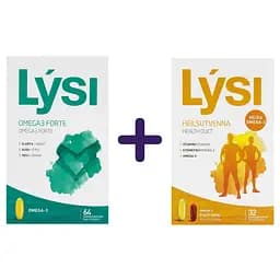 Омега-3 Lysi Forte капсулы 1000 мг №64 + Омега-3 Lysi Health duet комплекс с мультивитаминами капсулы 1000 мг №64