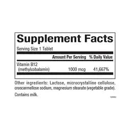 B12 Methylcobalamin 1000 mcg - 90 tabs - мініатюра 2